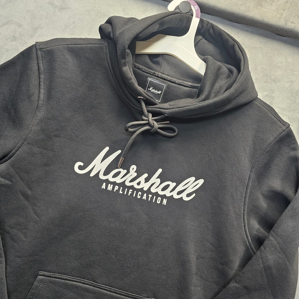 Marshall Amplification Black Cotton Graphic Logo Pullover Hoodie Mens Size M